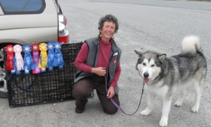 Susanna, Trav, and prize ribbons