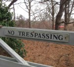 no trespassing