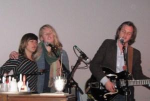 Willy (right) with sisters Nina Violet (left) and Marciana Jones at the Pit Stop, February 2012