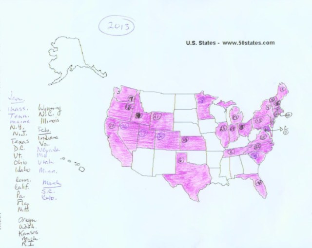 2013 march license map