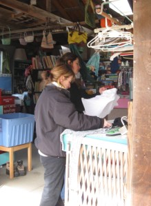 Sorting donations at West Tisbury's Dumptique: community in action.