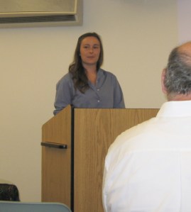 Grace Burton-Sundman. That's part of dad John Sundman's head in the foreground.