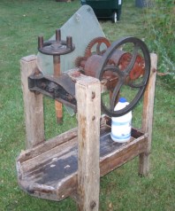 The press, freshly scrubbed