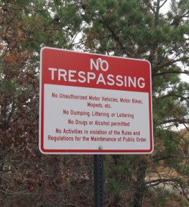 no trespassing