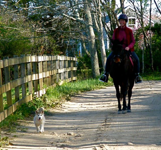 Trail riding with me and Allie