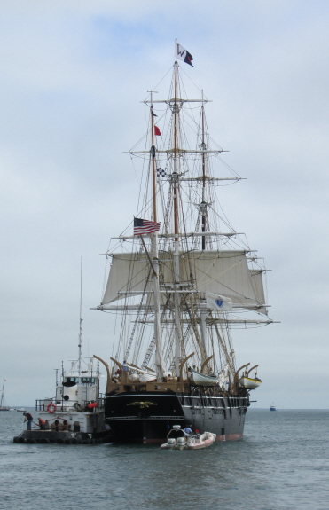 Off she goes, well escorted.