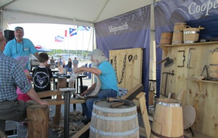 The cooper (barrel maker), smith, and carpenter were indispensable members of a ship's crew.