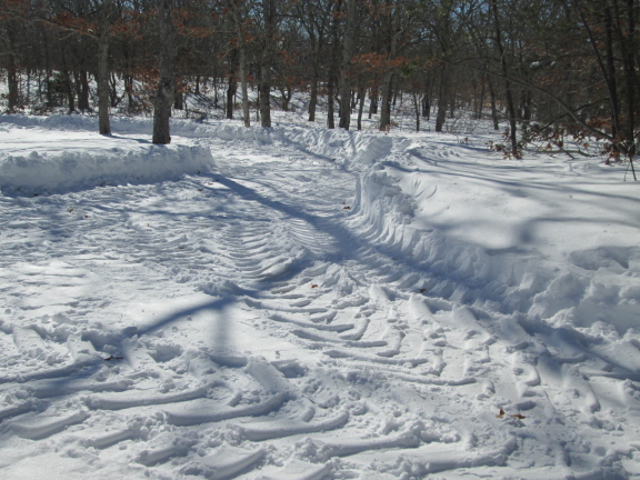 Then the plow brings the road back. February 16, 2015.