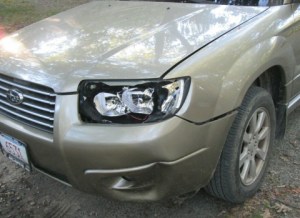 damaged car